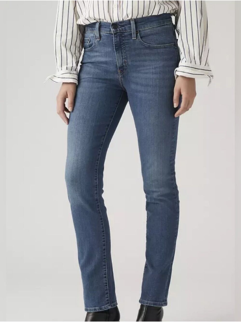 Levis Women's 724 High Rise Straight Leg Denim Jeans Size 28